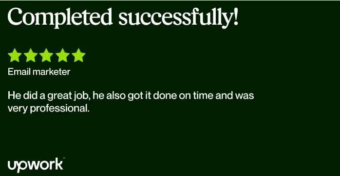 Testimonial for salawu moshood email marketing
