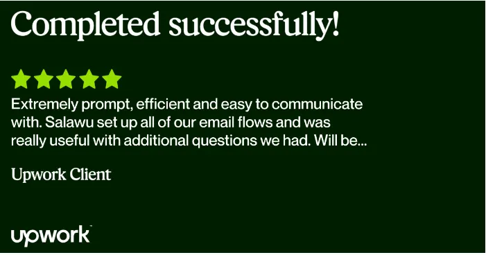 Testimonial for salawu moshood email marketing